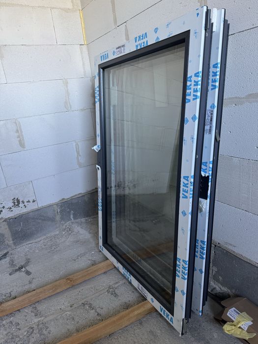 Okno FER-PLAST profil VEKA antracyt