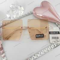Nowość damskie okulary przeciwsłoneczne UV400 kolor beżowy