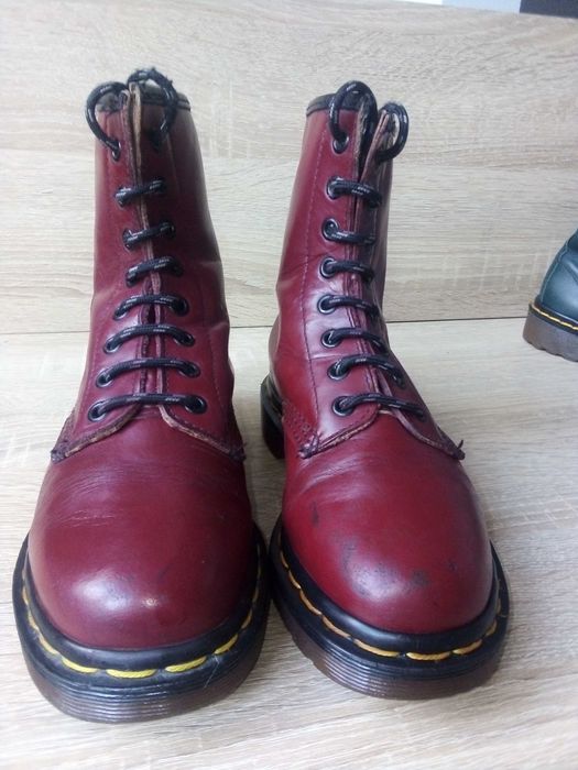 Martens 1460, made in england, cherry red