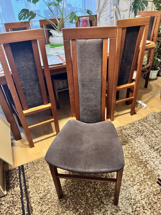 Krzesła 4 sztuk brąz