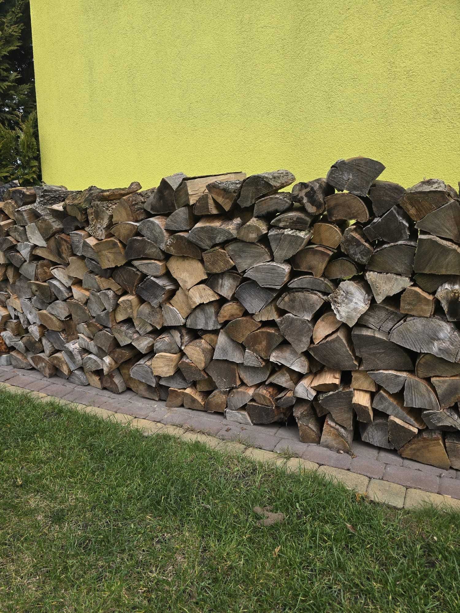 Drewno drzewo liściaste GRAB BUK połupane opałowe kominkowe SUCHE