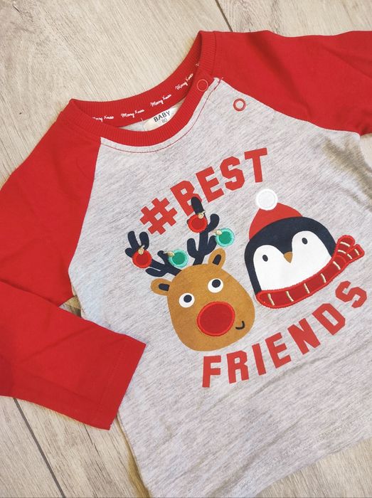 NOWA koszulka bluzka  świąteczna długi rękaw / Boże Narodzenie renifer