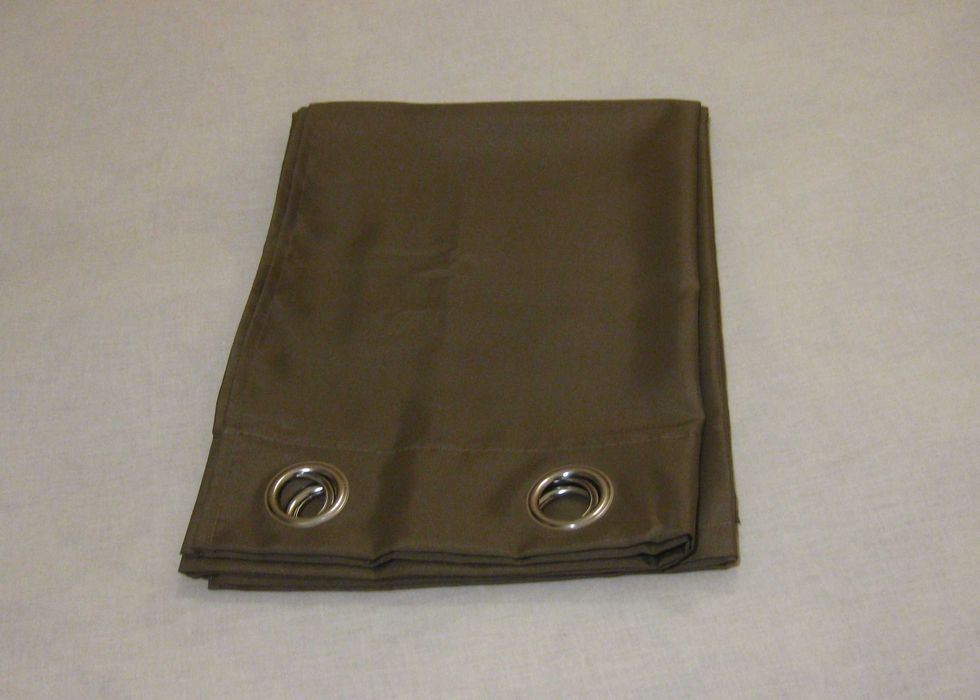 Zasłony brąz kakao 140 x 175 cm na przelotkach - komplet 2 szt.