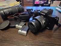 Aparat CANON EOS M50 Mark II + dwa obiektywy , dodatki