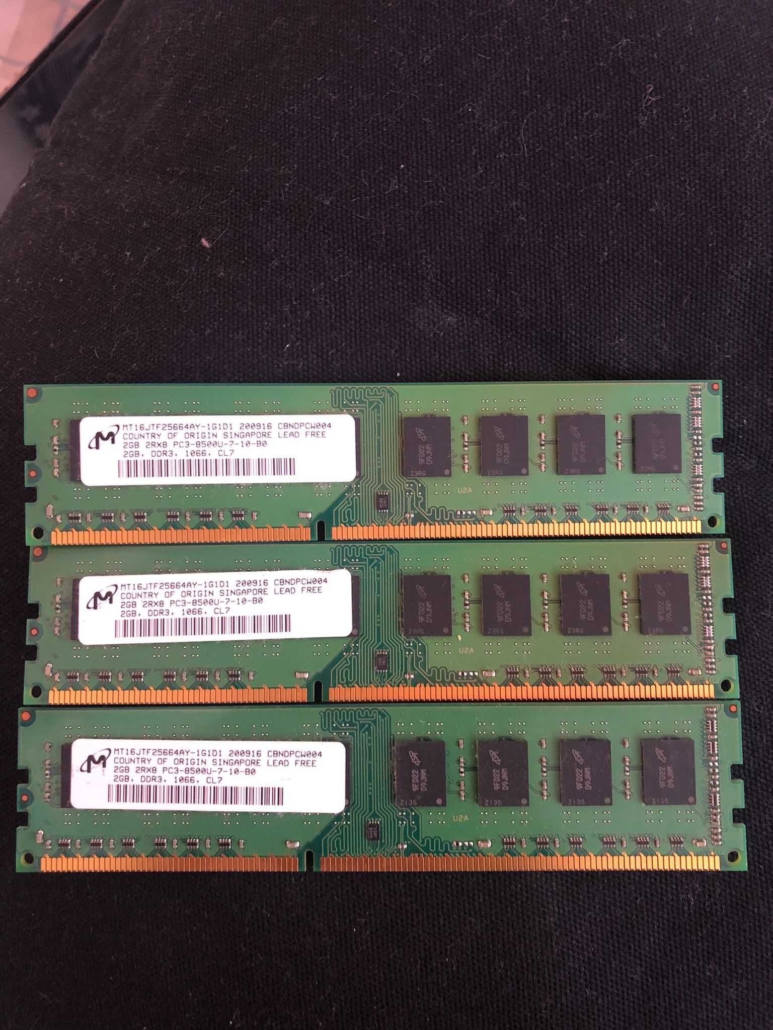 Kit RAM GoldenRAM DDR3 1066MHz 3x2GB (2Rx8)