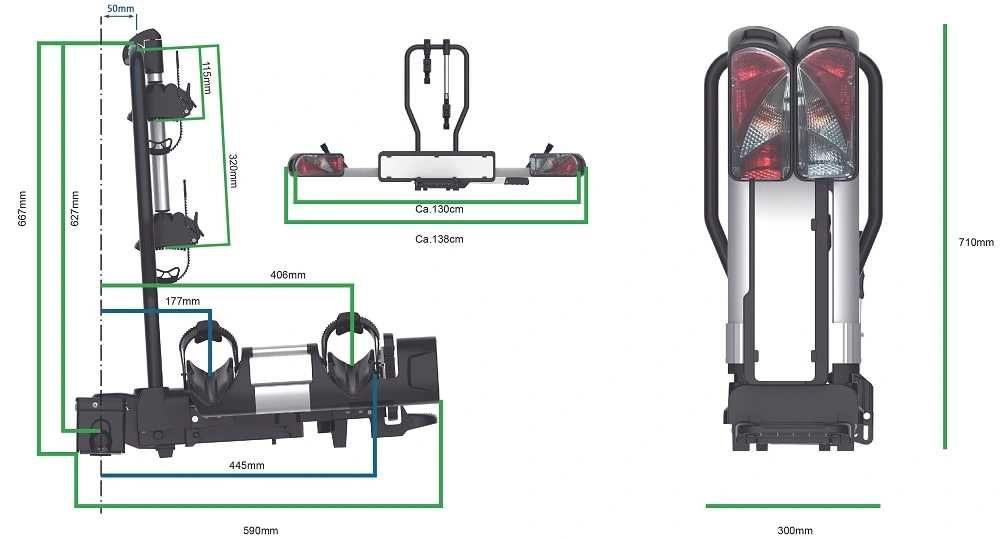 Składana platforma rowerowa ProUser FG2 elektryczne rowery