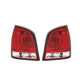 FAROLINS TRASEIROS LED VOLKSWAGEN POLO 9N3 05-09 VERMELHO CROMADO