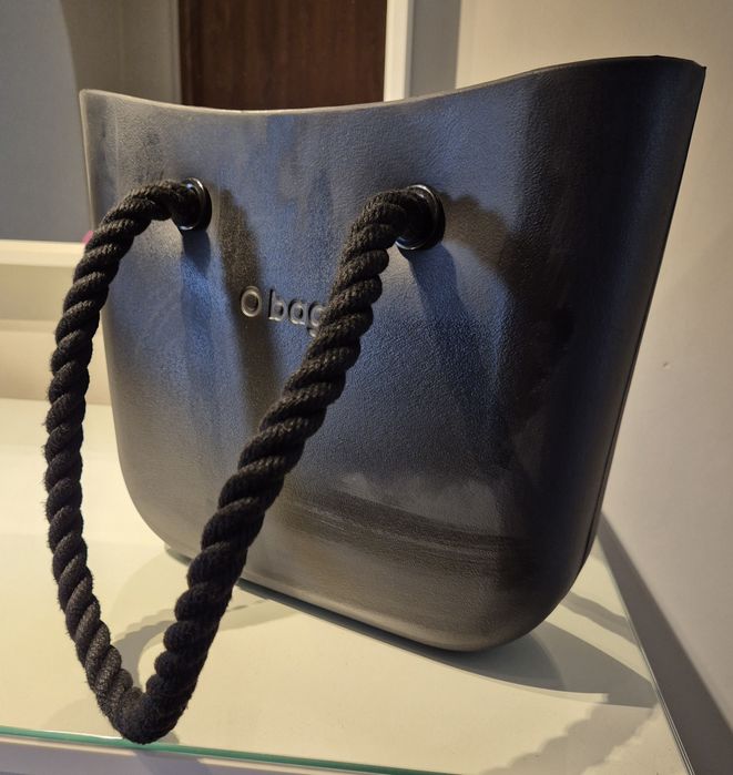 Torebka O Bag mini czarna + sznurki i organizer matcha