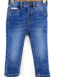 Spodnie jeansowe dżinsowe rurki niebieskie George 9-12msc 74/80