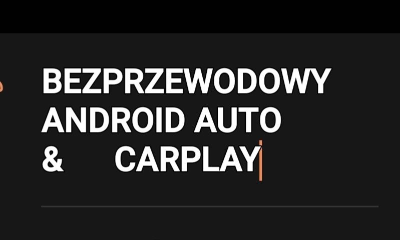 Bezprzewodowy Android Auto i CarPlay do 99proc. aut Adapter WiF i BTi