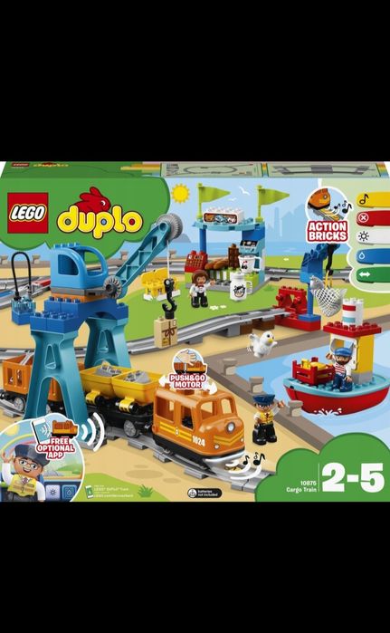 Lego duplo pociąg towarowy, parowy, wiadukt (10875,10874,10872)