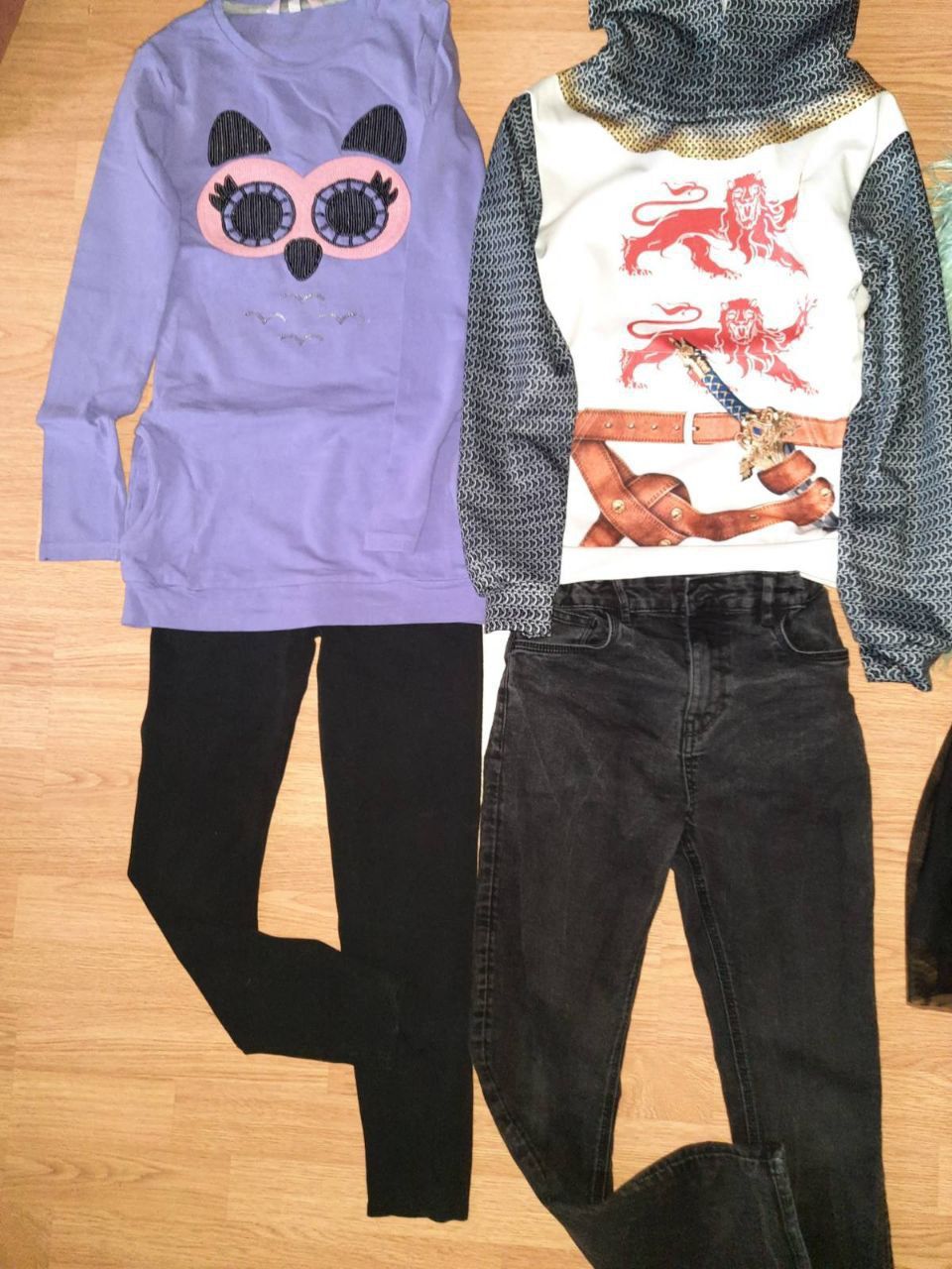 Пакет вещей на девочку 11-12-13лет куртка-меховушка, джинсы, платье,