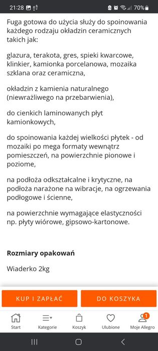 Fuga  ceresit gotowa