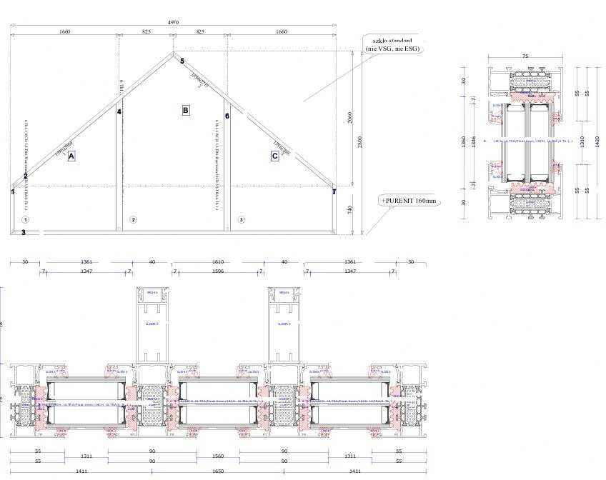 Aluminiowe okno trapezowe