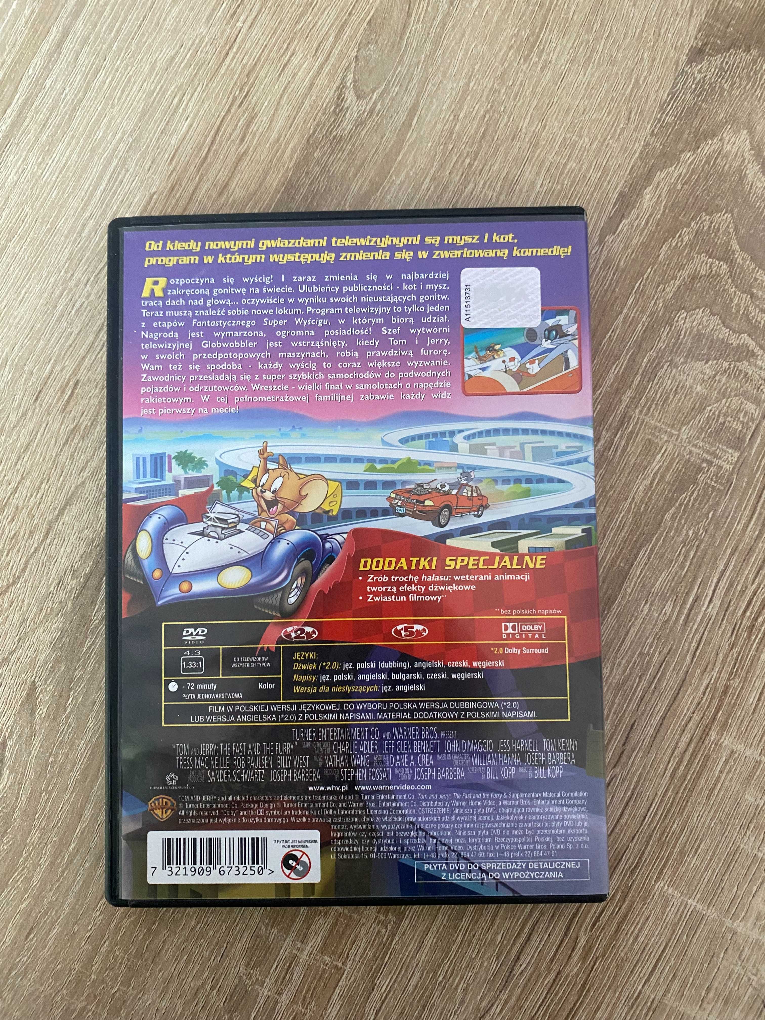 Płyta DVD bajka Tom i Jerry Szybcy i Kudłaci