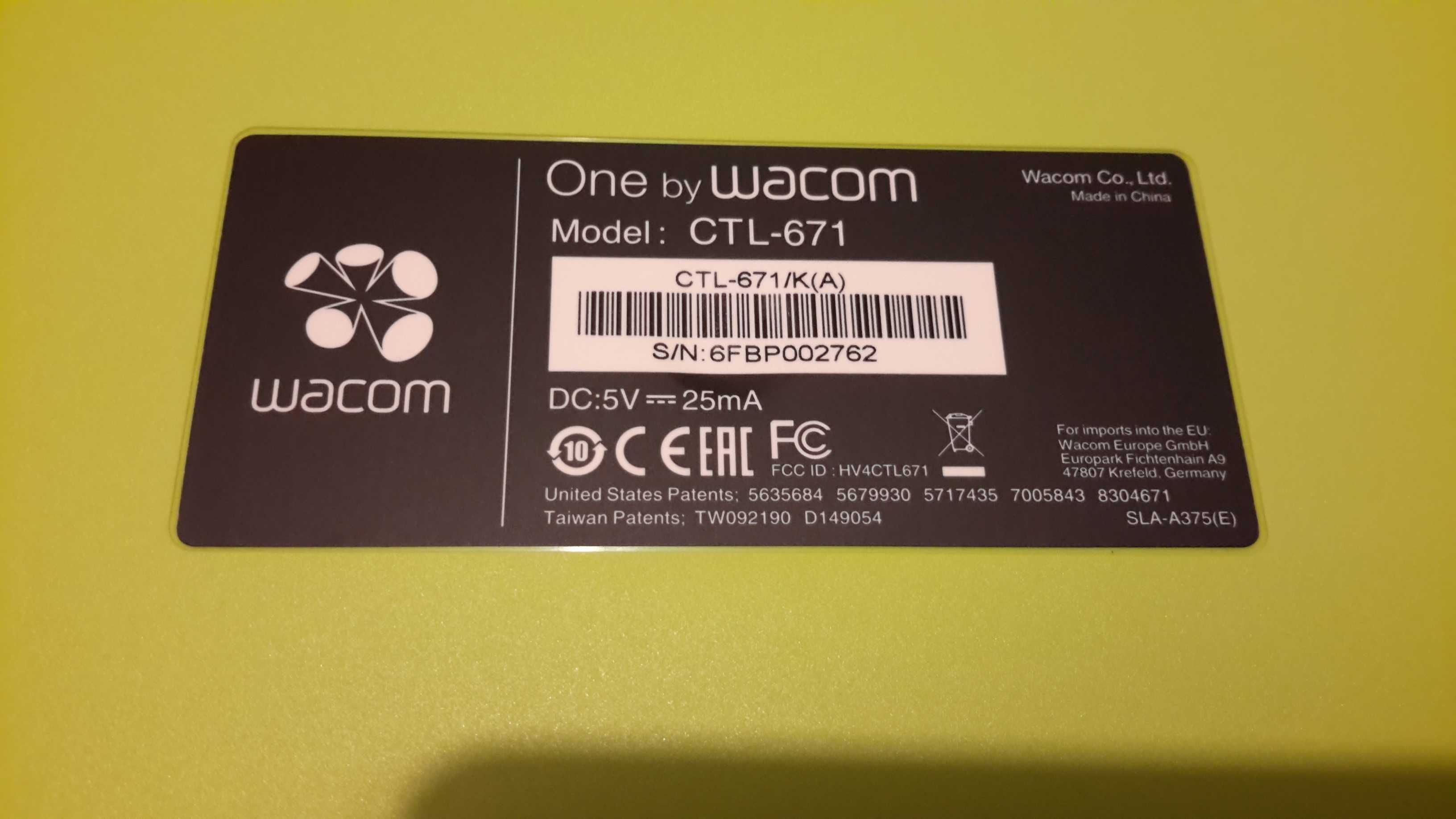 Tablet graficzny One by WACOM (CTL-671) wielkość M