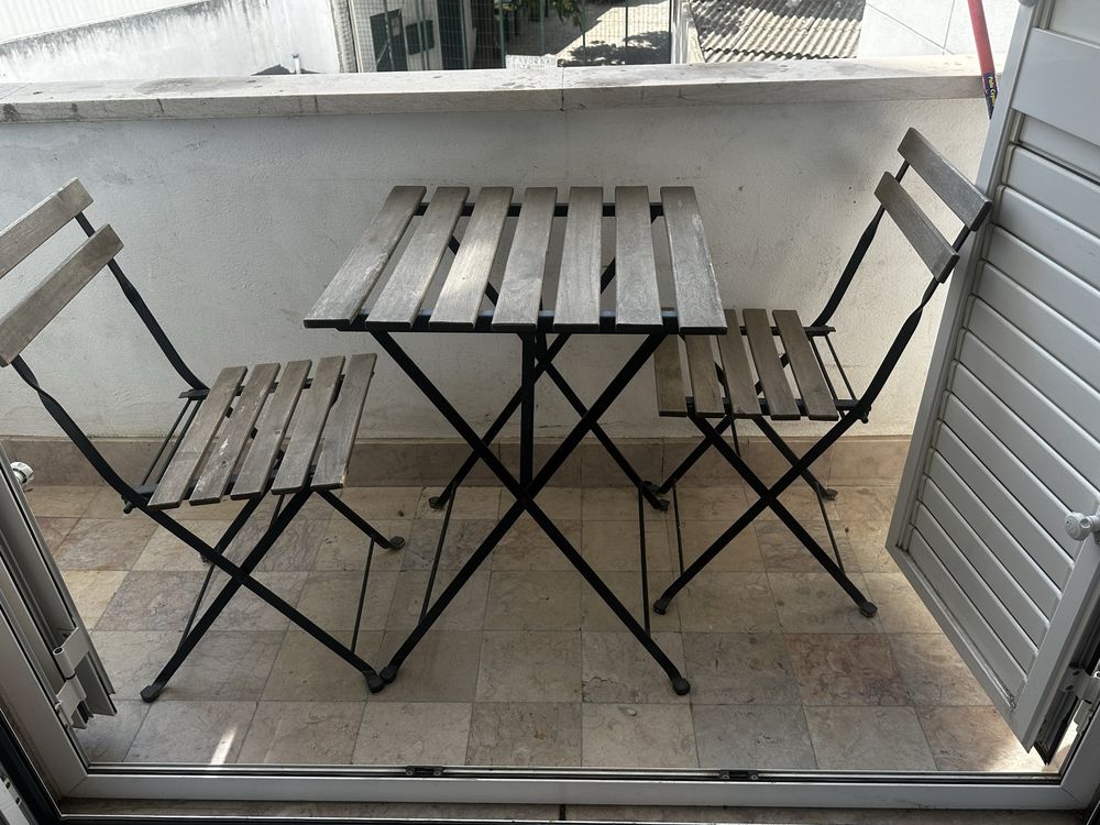 Conjunto mesa cadeiras exterior ikea