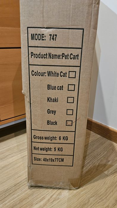 Carrinho de passeio para cão