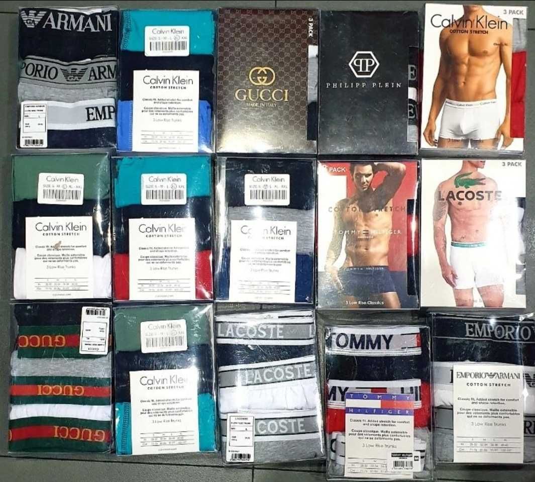 Bokserki męskie – 3pak – Calvin Tommy Gucci Armani Boss – Wysyłka OLX