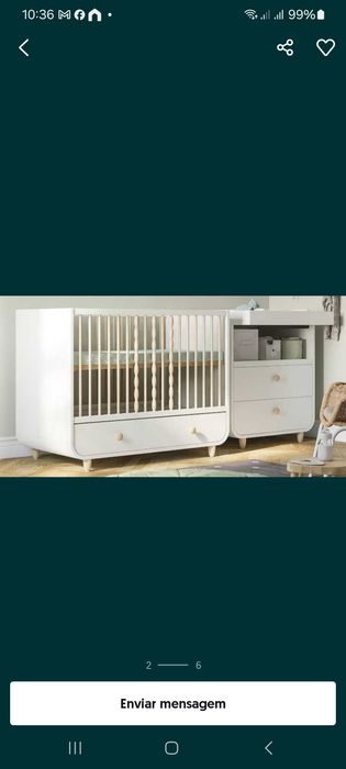 Berço e Muda-Fraldas IKEA MYLLRA