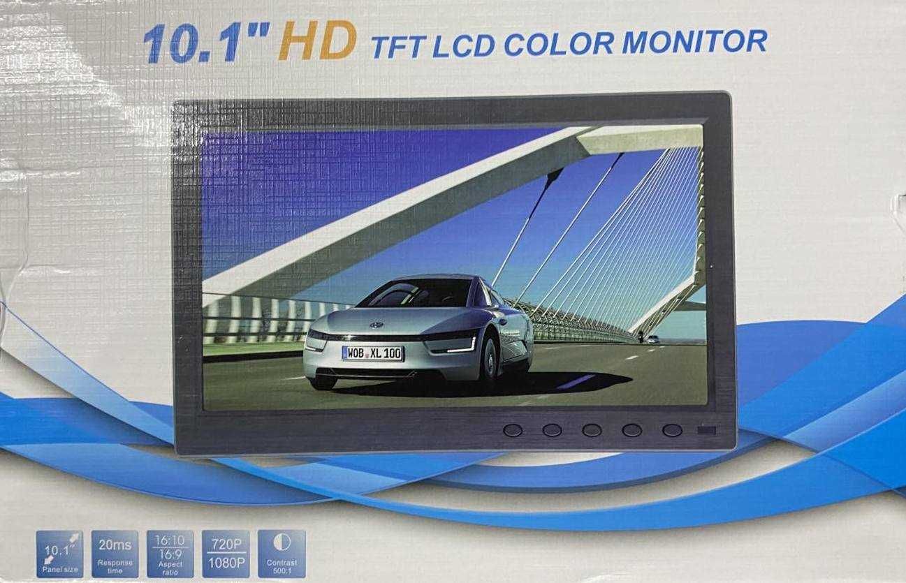 Монітор 10,1" екран портативний для авто відеоспостереження  HDMI VGA
