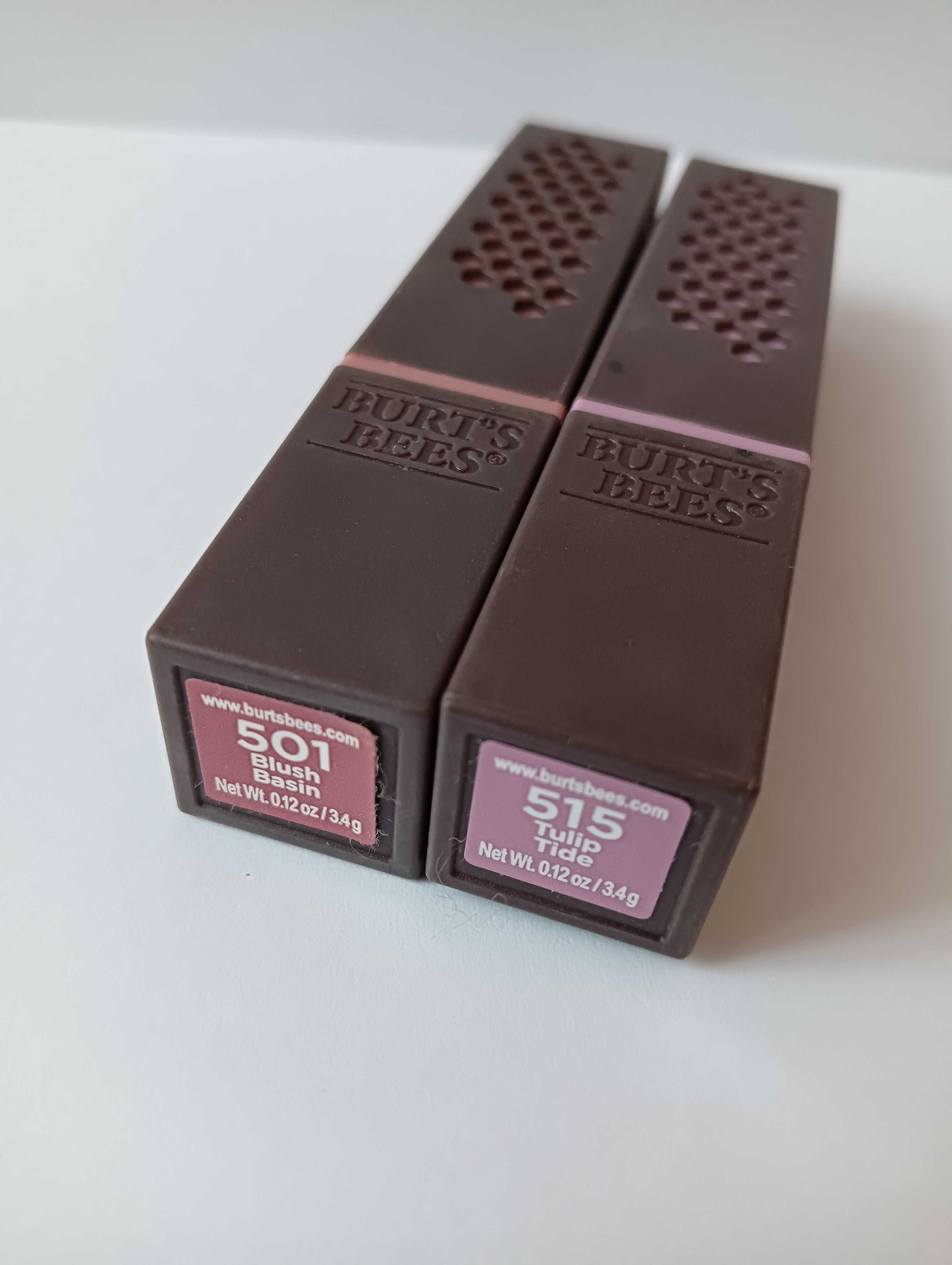 Burt’s Bees Satin Lipstick kolor 501 i 515 / Aksamitne pomadki