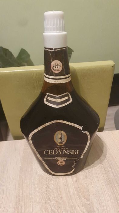 CEDYŃSKI Miód Pitny 2,6L PRL Dębno 930zl. Pełna UNIKATOWA butelka!