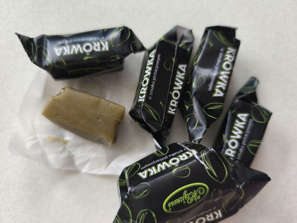 Krówki o smaku pistacjowym 3 x Polecam!
