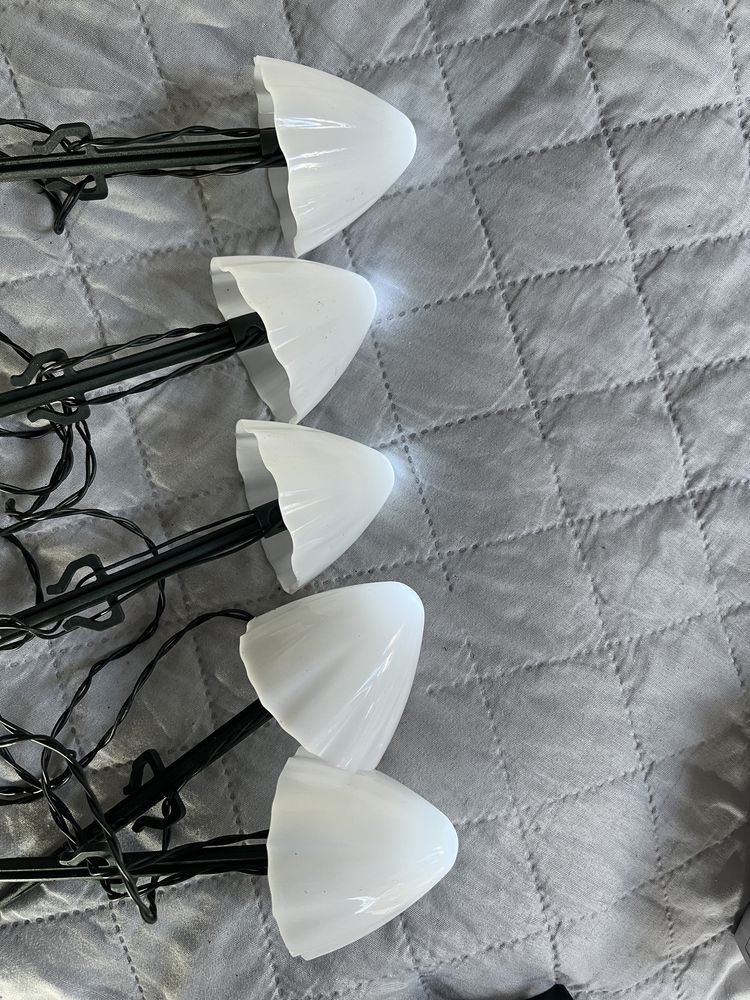 Grzybki lampki solarne lampki ogrodowe