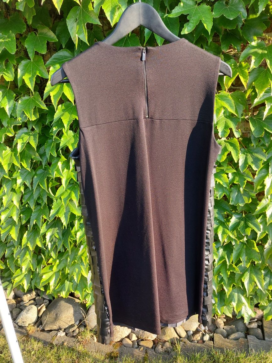 (S) Elegancka czarna sukienka z Mango na imprezę, wesele, uroczystość