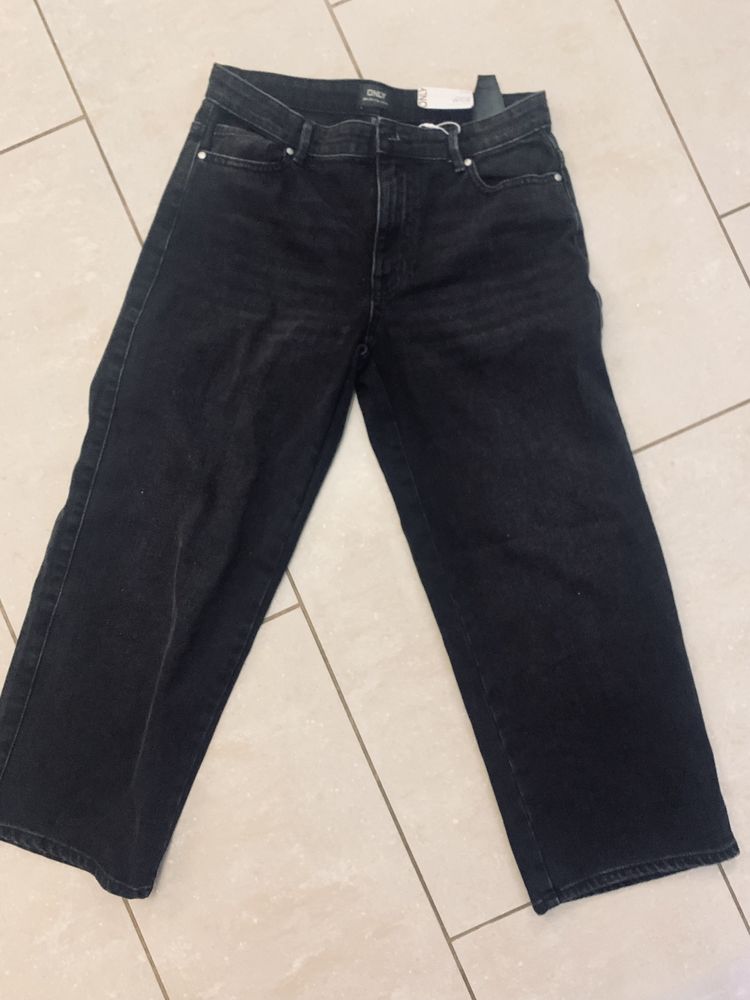 Only, spodnie damskie jeans czarne szerokie r. 29 nowe z metką