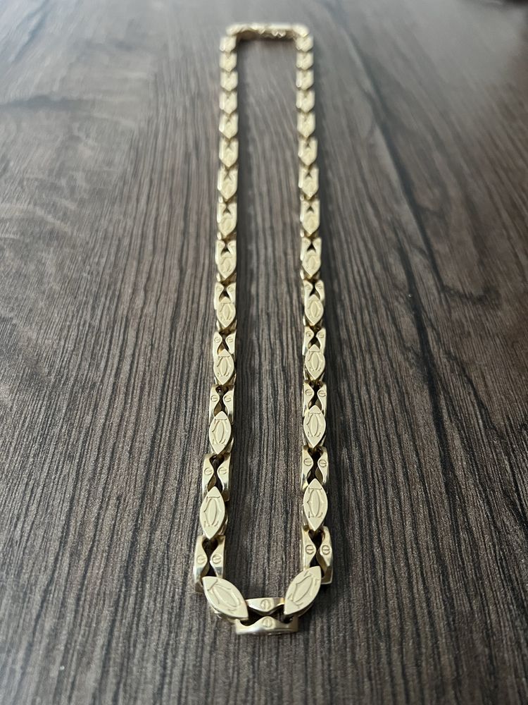 Złoty łańcuszek / łańcuch cartier 585 128g 70cm