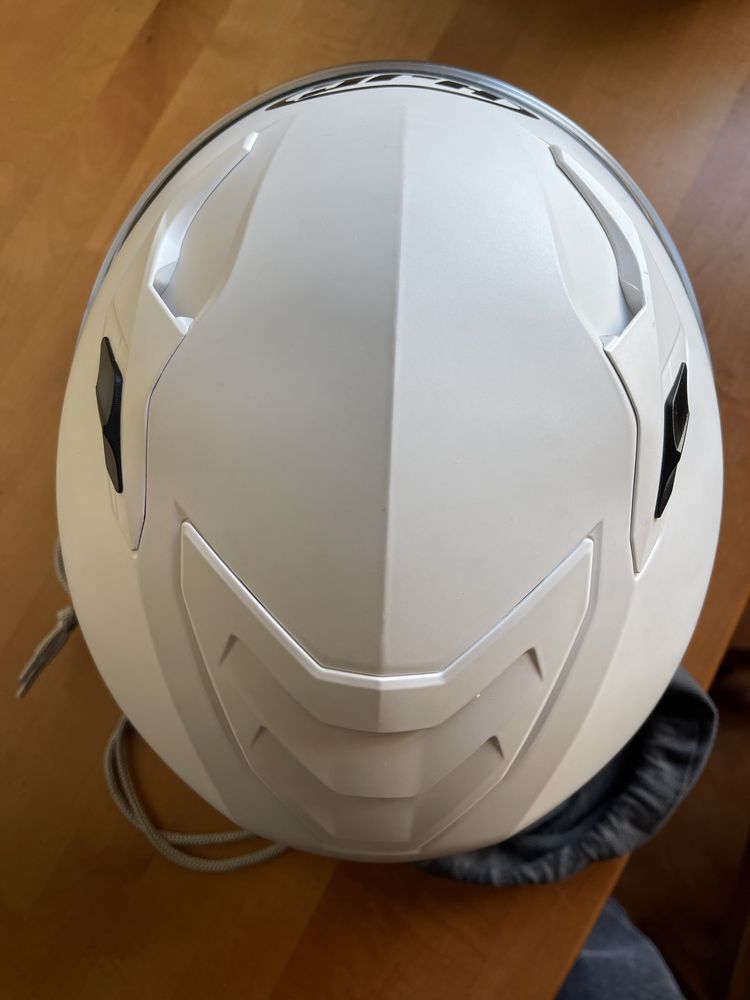 Capacete de mota integral branco HJC i70