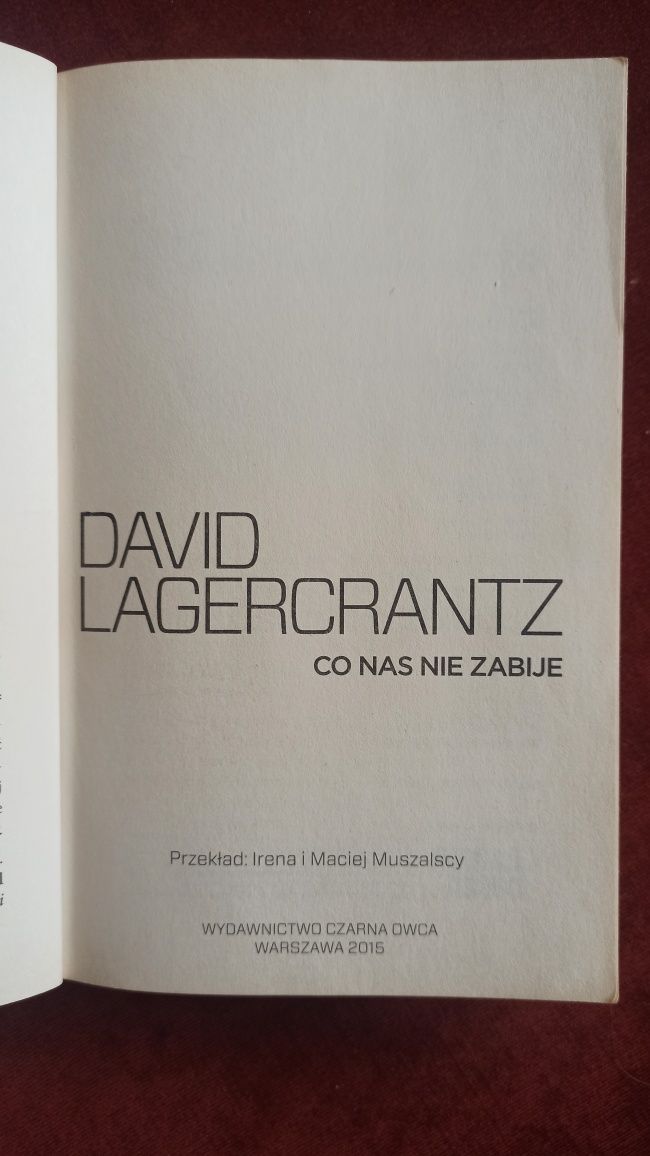 David Lagercrantz co nas nie zabije kryminał millenium