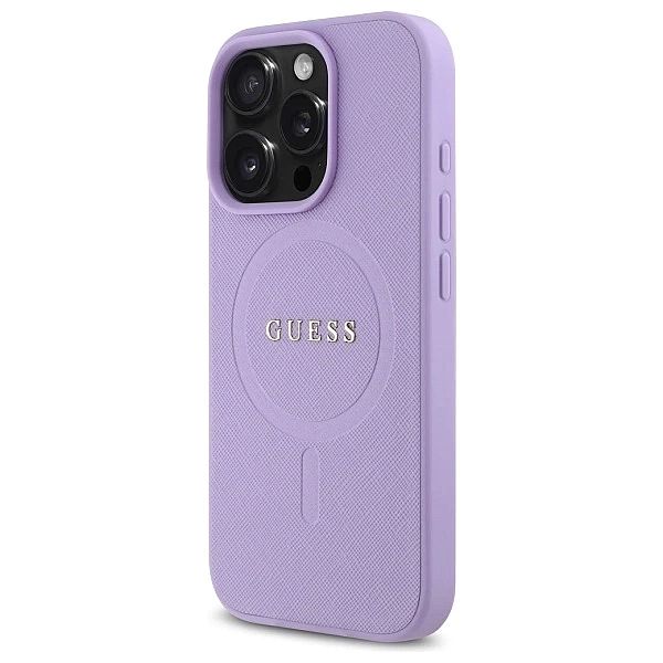 Guess GUHMP16LPSAHMCU iPhone 16 Pro 6.3" fioletowy/purple hardcase Saf
