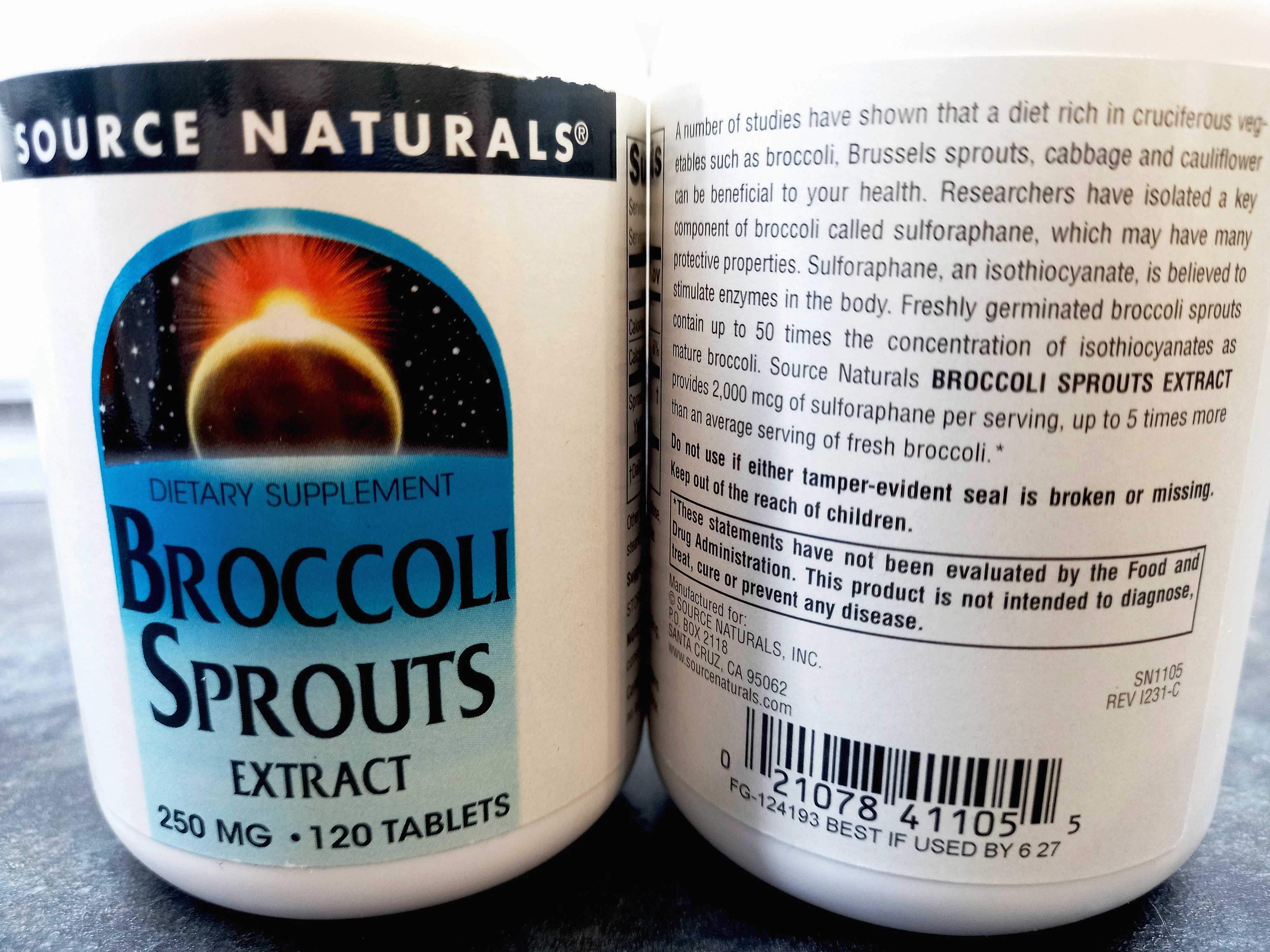 Source Naturals, Broccoli Sprouts (60-120 таб.), брокколи, брокколі