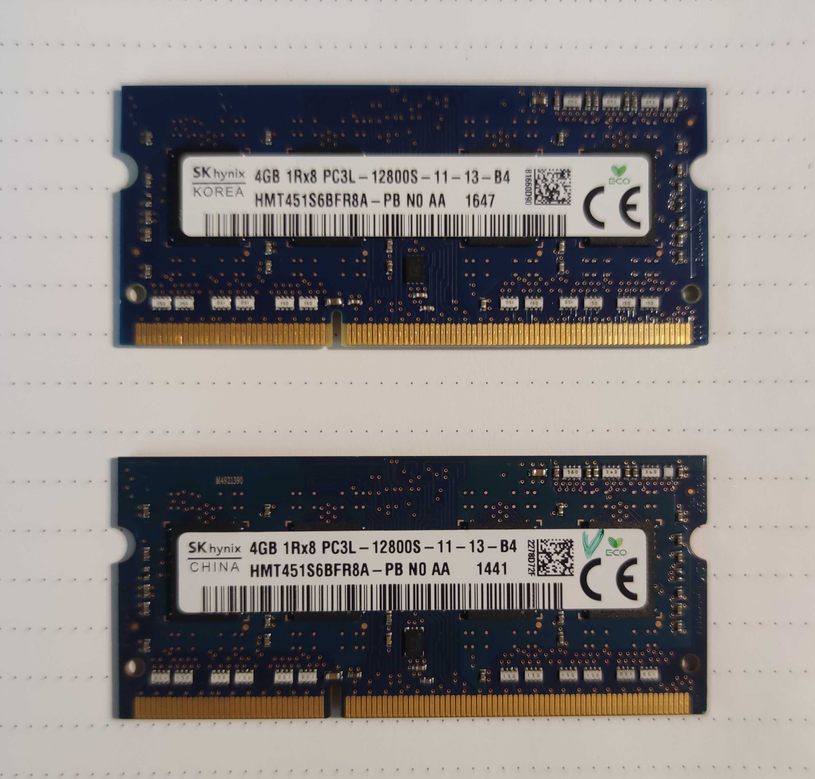 Пам'ять ноутбука SO-DIMM SK Hynix HMT451S6BFR8A 4GB PC3L-12800S