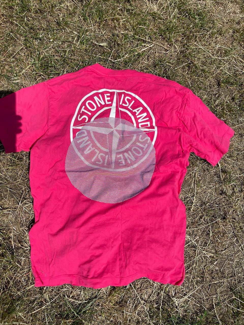 Оригинальна футболка Stone Island 3D Tricromia Pink