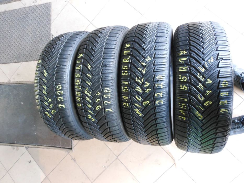 Opony 215/55r17 michelin alpin 6 7mm zima komplet