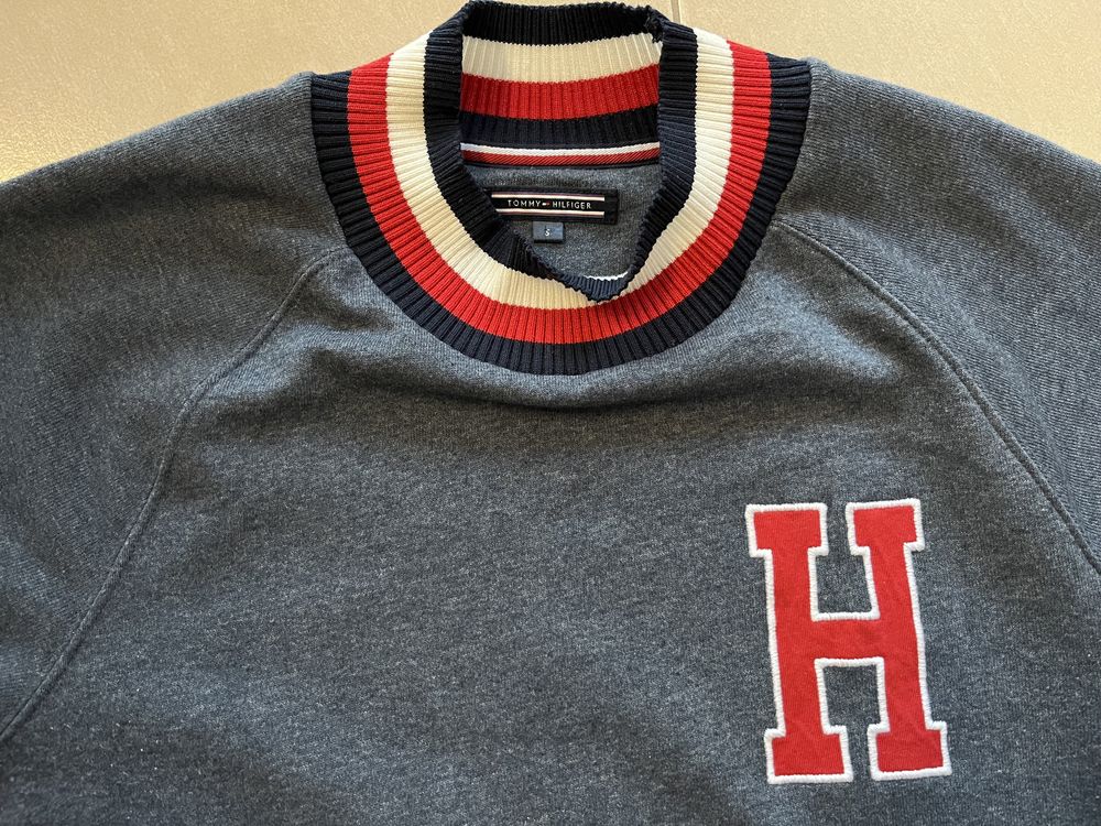 Tommy Hilfiger.Asymetryczna Sukienka dresowa.Grafit/granat . S