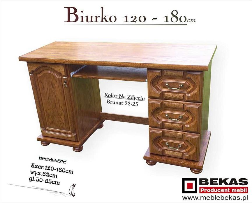 Stylowa Komoda 180`(2S-4D) Retro Dębowa Rustikalna Bekas Producent Meb