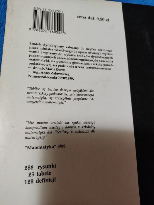 PARK tablice matematyczne - rysunki tabele definicje