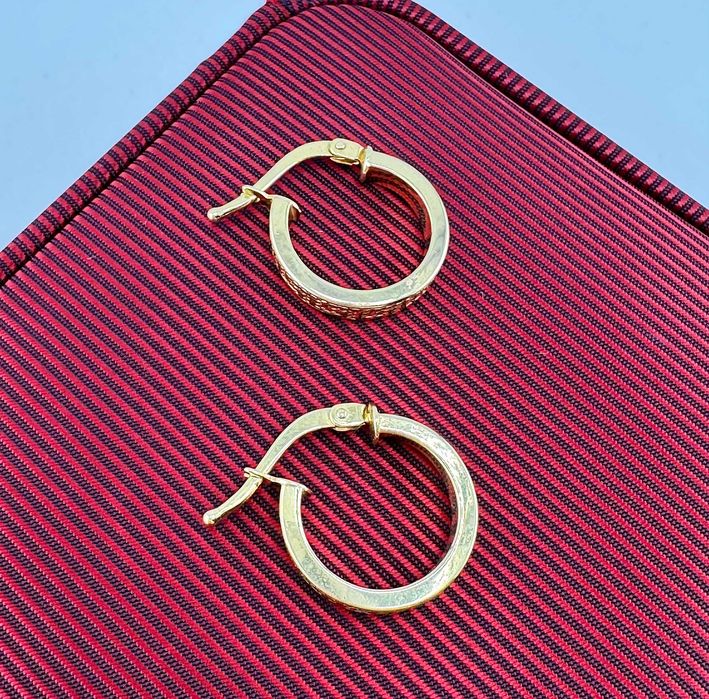 Złote kolczyki kółka 1,14g 585 14K śr. 1,5cm