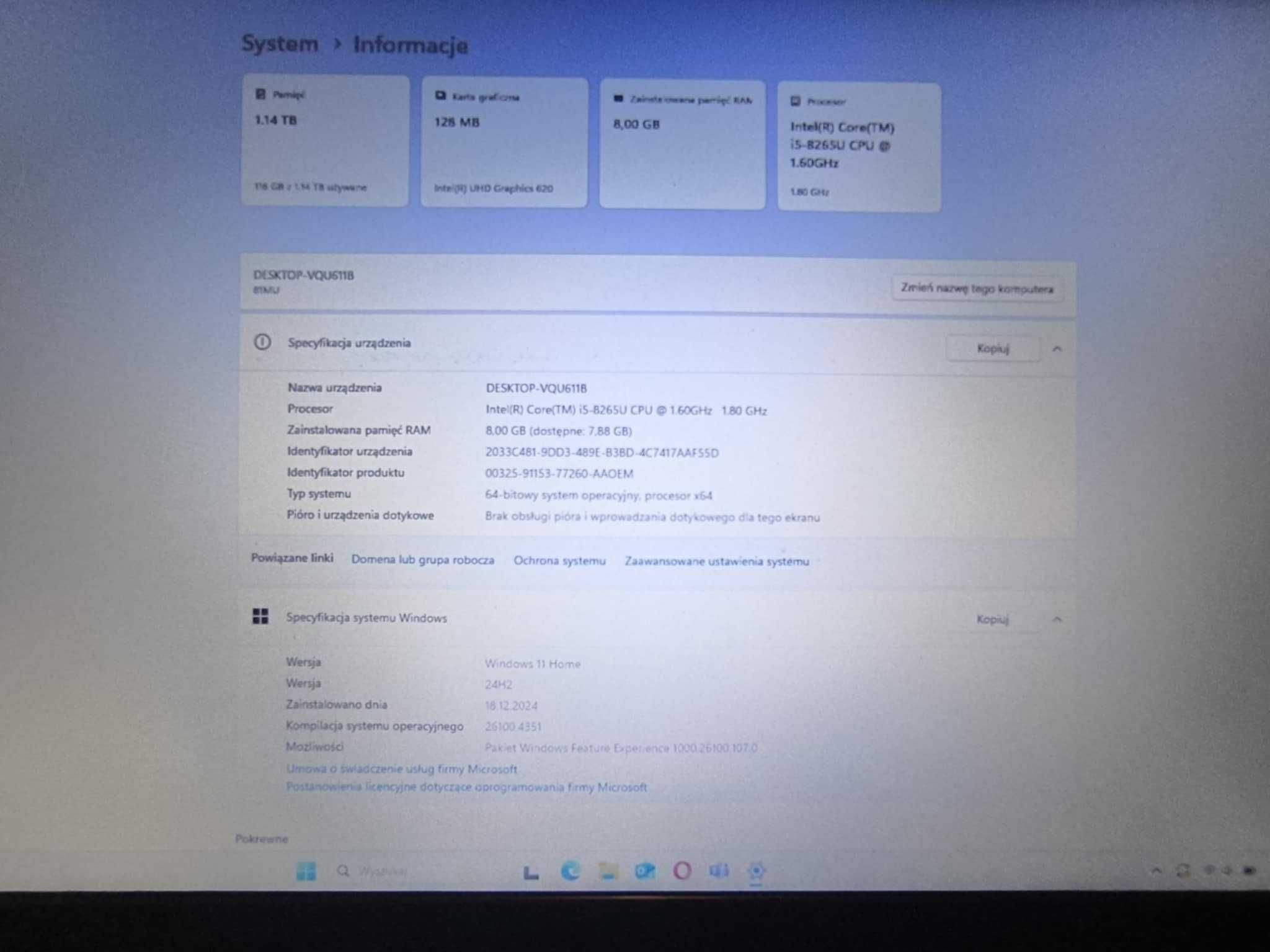 Laptop Lenovo IdeaPad S145-14IWL | i5 | 8GB Ram | 256GB SSD + 1TB HDD