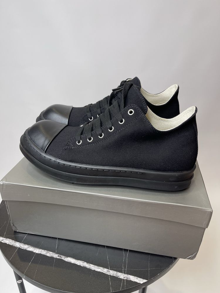 Кеди Rick Owens Ramones Black Low/size 42,43/Преміум якість 1:1