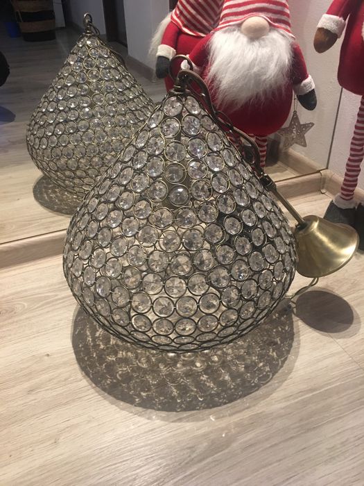 Lampa żyrandol klosz krysztalki kula gamour kinkiet wiszacy niemiecki