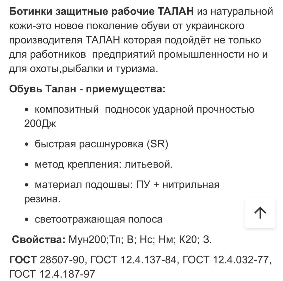 Черевики / ботинки робочі TALAN