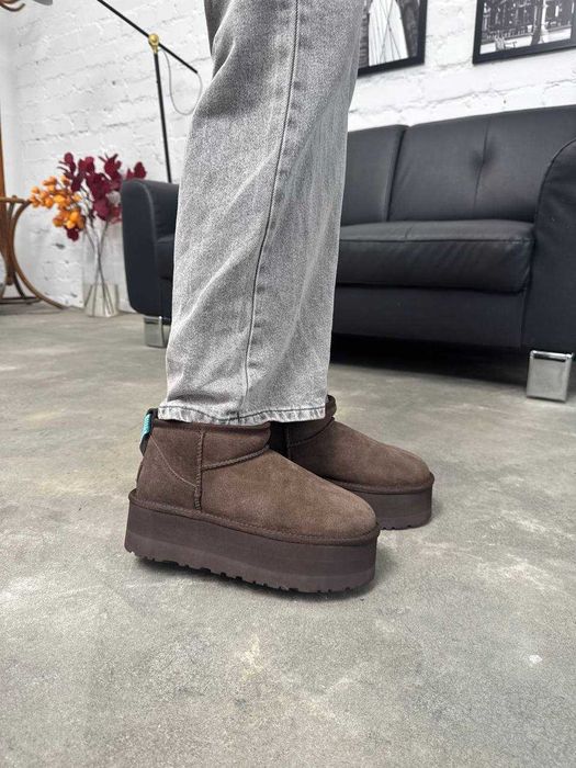 Женские UGG australia на платформе / Угги замшевые зимние 37 38 39 40