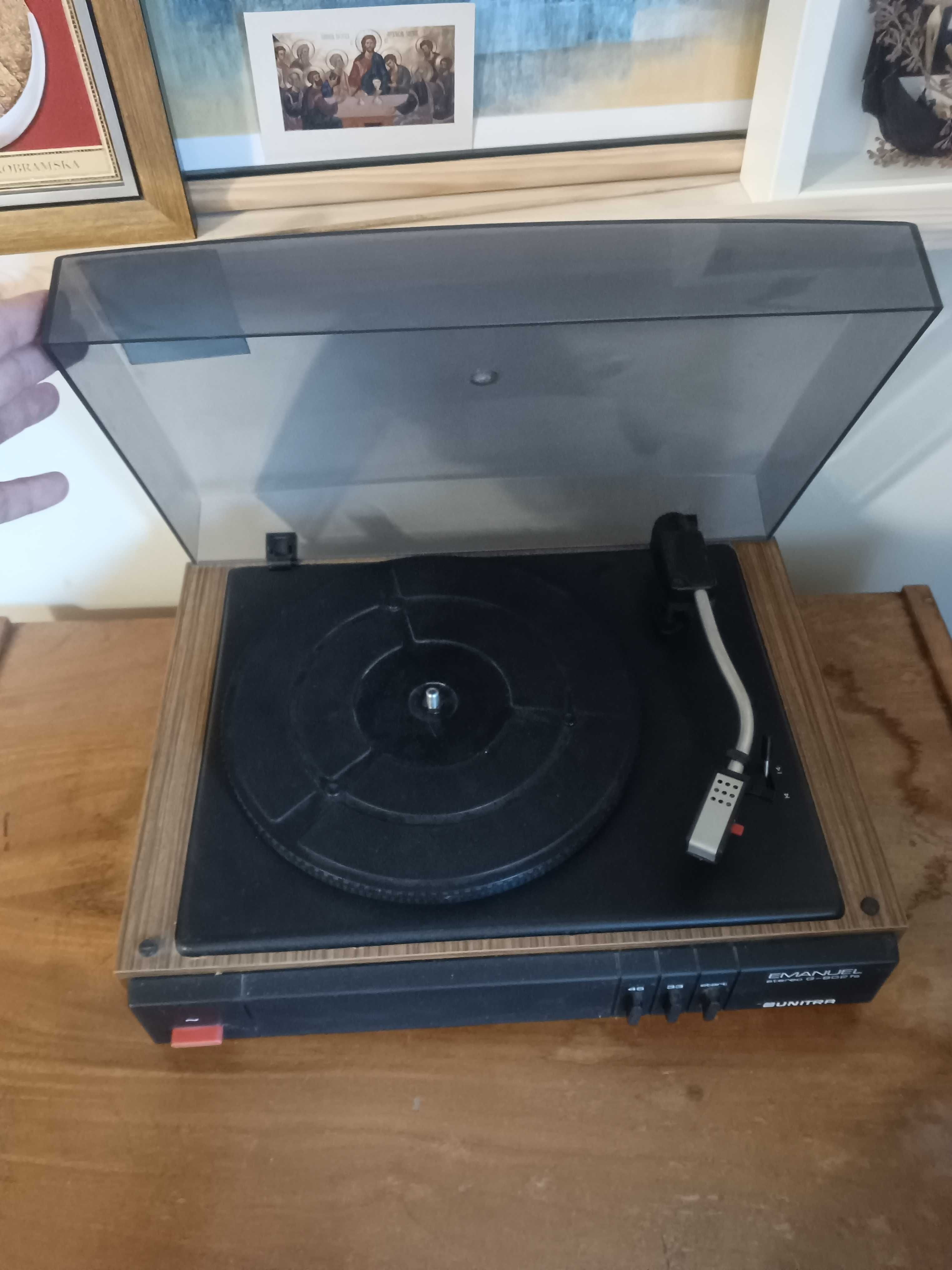 Unitra gramofon Emanuel G-902 fs radio Amator 2 wraz z kolumnami