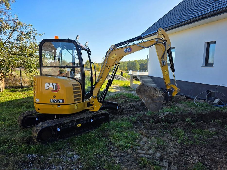 Caterpillar CAT 302.7 D CR mini koparka szybkozłącze 4 łyżki piękna serwisowana 1 wł JCB